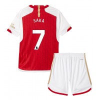 Arsenal Bukayo Saka #7 Heimtrikotsatz Kinder 2023-24 Kurzarm (+ Kurze Hosen)